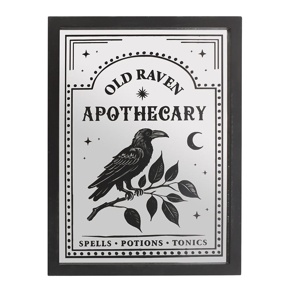 Something Different - Old Raven Apothecary Mirrored Muurdecoratie - Multicolours